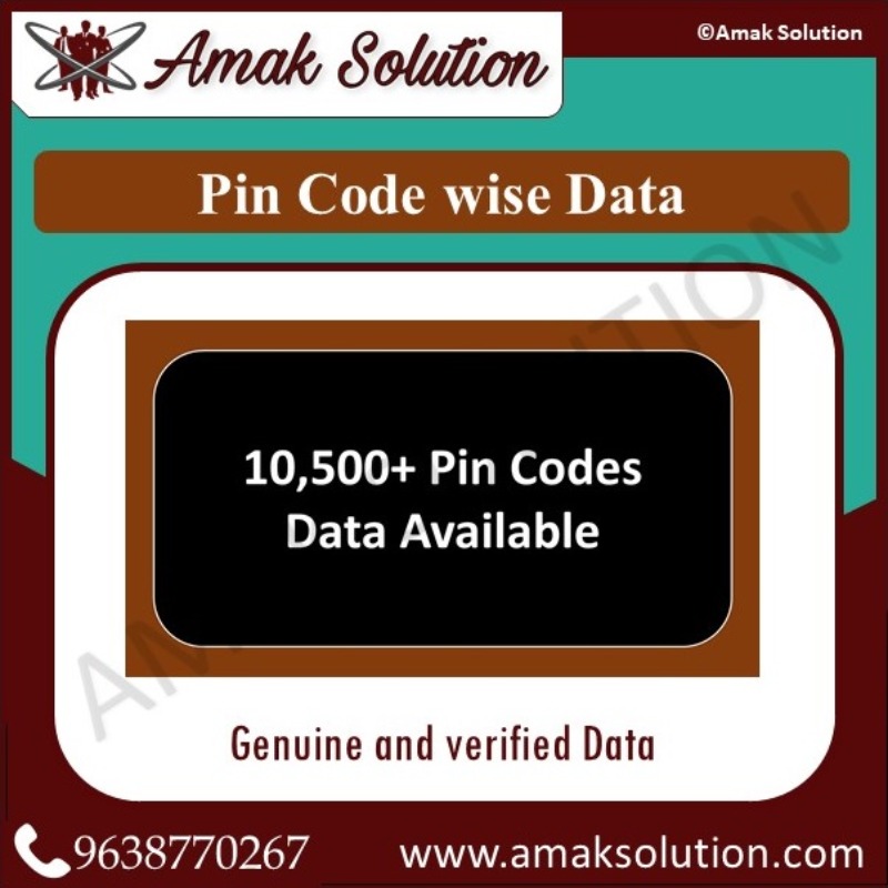 Pin Code wise Data